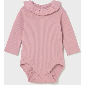 Bavlněné kojenecké body Mayoral Newborn 2721 2721.2L.Newborn.9BYA růžová 34X, vel. 86