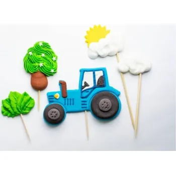 Cukrová figurka zápich na dort traktor - K Decor | Skvělé pro Váš domácí dort