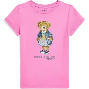 Chlapecké tričko Dětské bavlněné tričko Polo Ralph Lauren růžová barva, 312965154001 42X, vel. 102-108