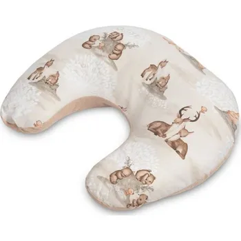 SENSILLO Kojící polštář, podkova, mušelín, bavlna - Zábava v lese, béžový