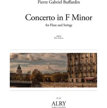 Pierre Gabriel Buffardin: Concerto in F Minor for Flute and Strings (noty na příčnou flétnu, smyčcový soubor)