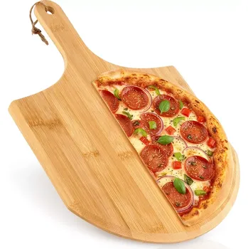 Lopata na pizzu Dřevěná bambusová lopata na pizzu 40 × 28 cm