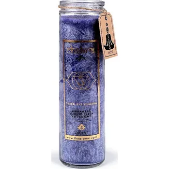 Svíčka Vonná čakrová svíčka ve skle velká 320 g - 6 modrá tmavá povědomí