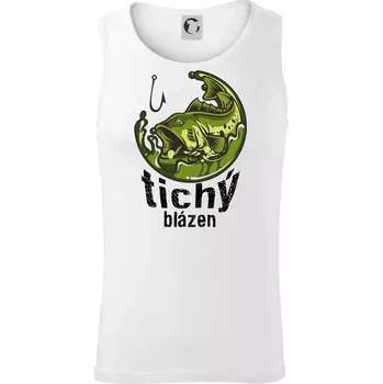 Tichý blázen rybář - Tílko pánské Core - XL ( Bílá )