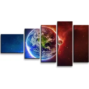 Obraz Sablio Obraz - 5-dílný Planeta Země - 100x60 cm