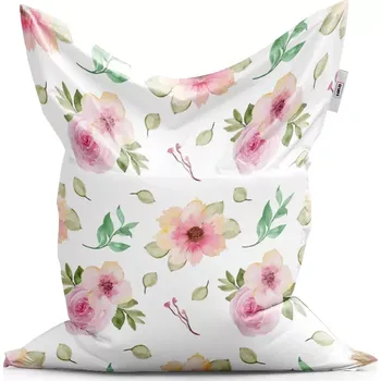 Sedací pytel Sablio Sedací vak Růžové květy - 150x100 cm