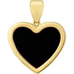 Zlatý přívěsek Nyra ze žlutého zlata s přírodním onyxem