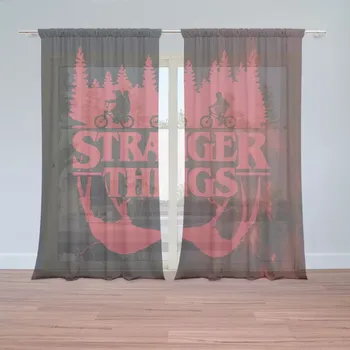 Záclona Sablio Záclony Stranger Things Red: 2ks 150x250cm