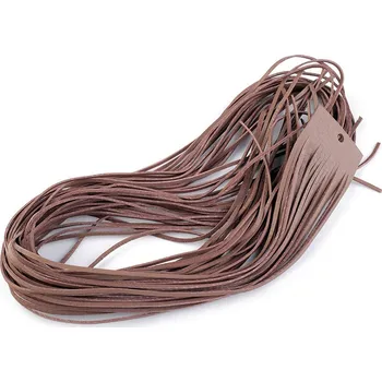 Kožený řemínek šíře 2 mm, 95 cm, malé, 3 (12) hnědá světlá