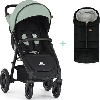 Kočárek PETITEMARS PETITE&MARS Kočárek sportovní Street2 Air Black Iron Green+PETITE&MARS fusak Jibot ZDARMA