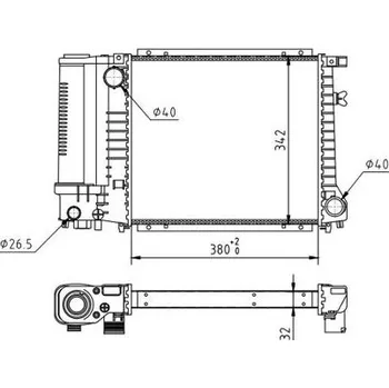 Chladič motoru Chladič, chlazení motoru HART 602 087