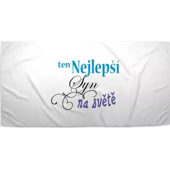 Osuška Sablio Ručník Ten nejlepší syn na světě - 30x50 cm