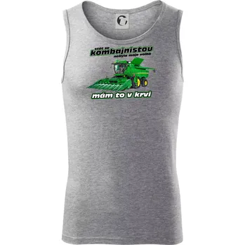 Stát se kombajnistou nebyla moje volba - Tílko pánské Core - S ( Tmavě šedý melír )