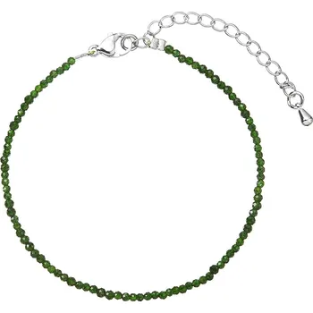 Náramek Evolution Group Náramek se zelenými syntetickými kameny 43055.3 ocel