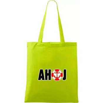 Pozdrav vodáka ahoj - Taška bavlněná - 42 x 38 cm ( Limetková )