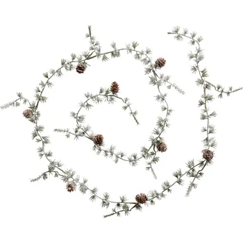 Vánoční dekorace Umělá cedrová girlanda s šiškami a umělým sněhem Ib Laursen 180 cm