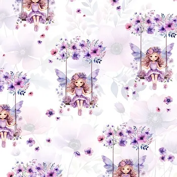 Plenkový bambusový mušelín Takoy fialová víla Leni