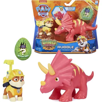 Figurka Paw Patrol Dino Rescue – figurka Rubble a triceratops s překvapením