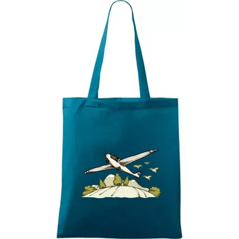 Kluzák kreslený - Taška bavlněná - 42 x 38 cm ( Petrolejová )