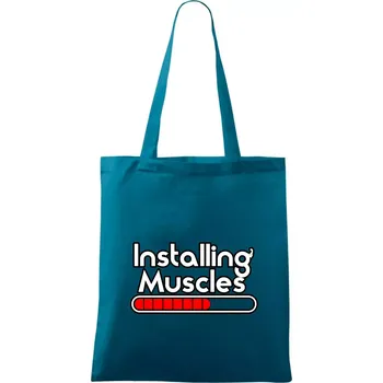 Installing Muscles - Taška bavlněná - 42 x 38 cm ( Petrolejová )