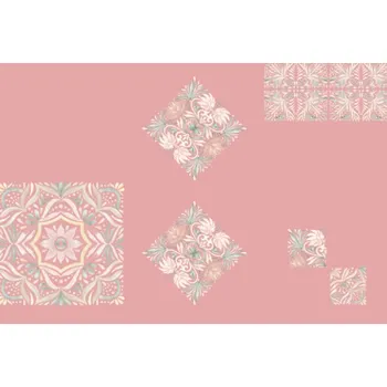 Panel na fusak z nepromokavého polyesteru 150x105 španělská mozaika růžová