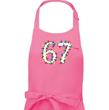 Kuchyňská zástěra 67 vánoční osvětlení - Dámská zástěra na vaření - Univerzální velikost ( Růžová )