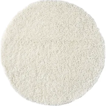 Koberec AKCE: 150x150 (průměr) kruh cm Kusový koberec My Shaggy creme kruh, bílá, chodba / předsíň, My Flair - 1 rok na vrácení + DOPRAVA ZDARMA k Vám i zpět