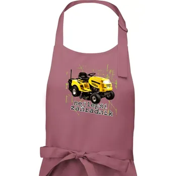 Kuchyňská zástěra Nejlepší zahradník traktor - Pánská zástěra na vaření - Univerzální velikost ( Starorůžová )