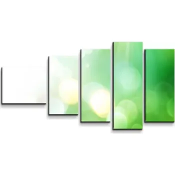 Obraz Sablio Obraz - 5-dílný Zelená abstrakce - 100x60 cm
