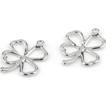 Přívěsek Přívěsek čtyřlístek 20x24 mm, střední, 1 platina