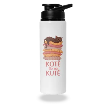 Láhev Bastard Kotě šlo na kutě lahev na vodu White
