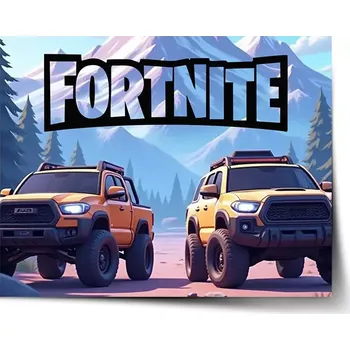 Plakát Sablio Plakát FORTNITE Off-road auta - 60x40 cm