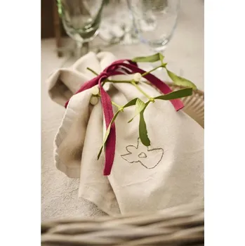 Papírový ubrousek Bavlněný ubrousek s motivem vyšitého anděla Ib Laursen 40x40 cm