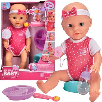 Simba Panenka New Born Baby Sladké Miminko 35 cm s Doplňky Zvuk