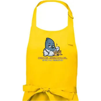 Kuchyňská zástěra Občas jsem holub - Dámská zástěra na vaření - Univerzální velikost ( Žlutá )