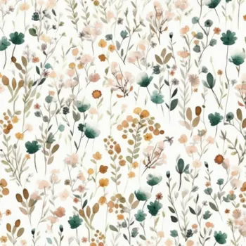 Plenkový bambusový mušelín Takoy mini kvítky smaragd