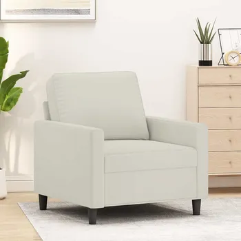 Pohovka zahrada-XL Křeslo krémové 60 cm samet 359187