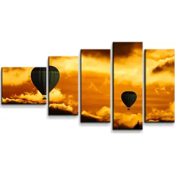 Obraz Sablio Obraz - 5-dílný Horkovzdušné balony - 100x60 cm