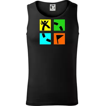 Pánské termoprádlo Geocaching logo barevné - Tílko pánské Core - M ( Černá )