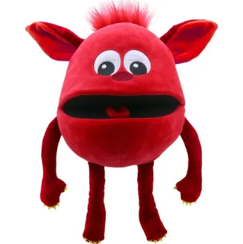 Maňásek na ruku - klapací příšerka - Red - Paní Červená (Baby Monsters 35 cm)