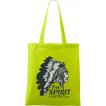 Nákupní taška Indián hlava - Taška bavlněná - 42 x 38 cm ( Limetková )