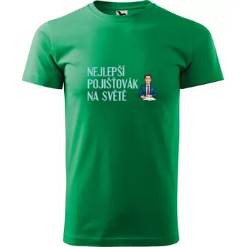 Sablio Tričko s potiskem Nejlepší pojišťovák na světě - zelené M