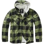 Bunda Brandit Lumberjacket Hooded - zelená-černá, L