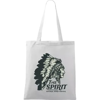 Indián hlava - Taška bavlněná - 42 x 38 cm ( Bílá )