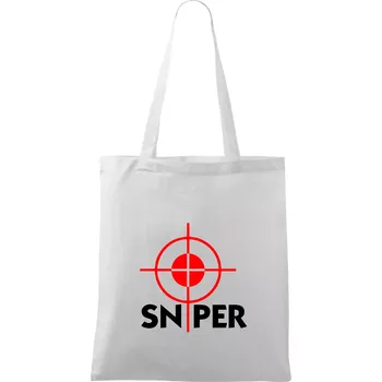 Sniper zameřovač - Taška bavlněná - 42 x 38 cm ( Bílá )