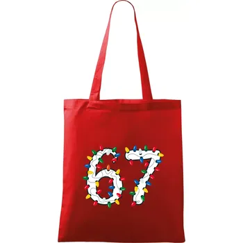 67 vánoční osvětlení - Taška bavlněná - 42 x 38 cm ( Červená )