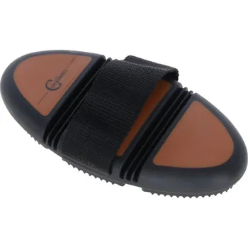 Čištění pro koně COVALLIERO Flex 2K gumové hřbílko na koně čer/hně 18,5cm - doprava zdarma od 2 000 Kč
