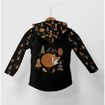 2. Třída - Panel se střihem na softshell bundu podzimní lišky černé 98