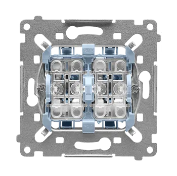vypínač Vypínač sériový 4 násobný, s orientačním LED podsvětlením, řazení 5So, 10 A / 230 V~,, Simon 54 SW5L2M