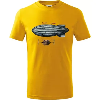 Chlapecké tričko Vzducholoď barevná - Tričko dětské bavlněné - 146 cm/10 let ( Žlutá )